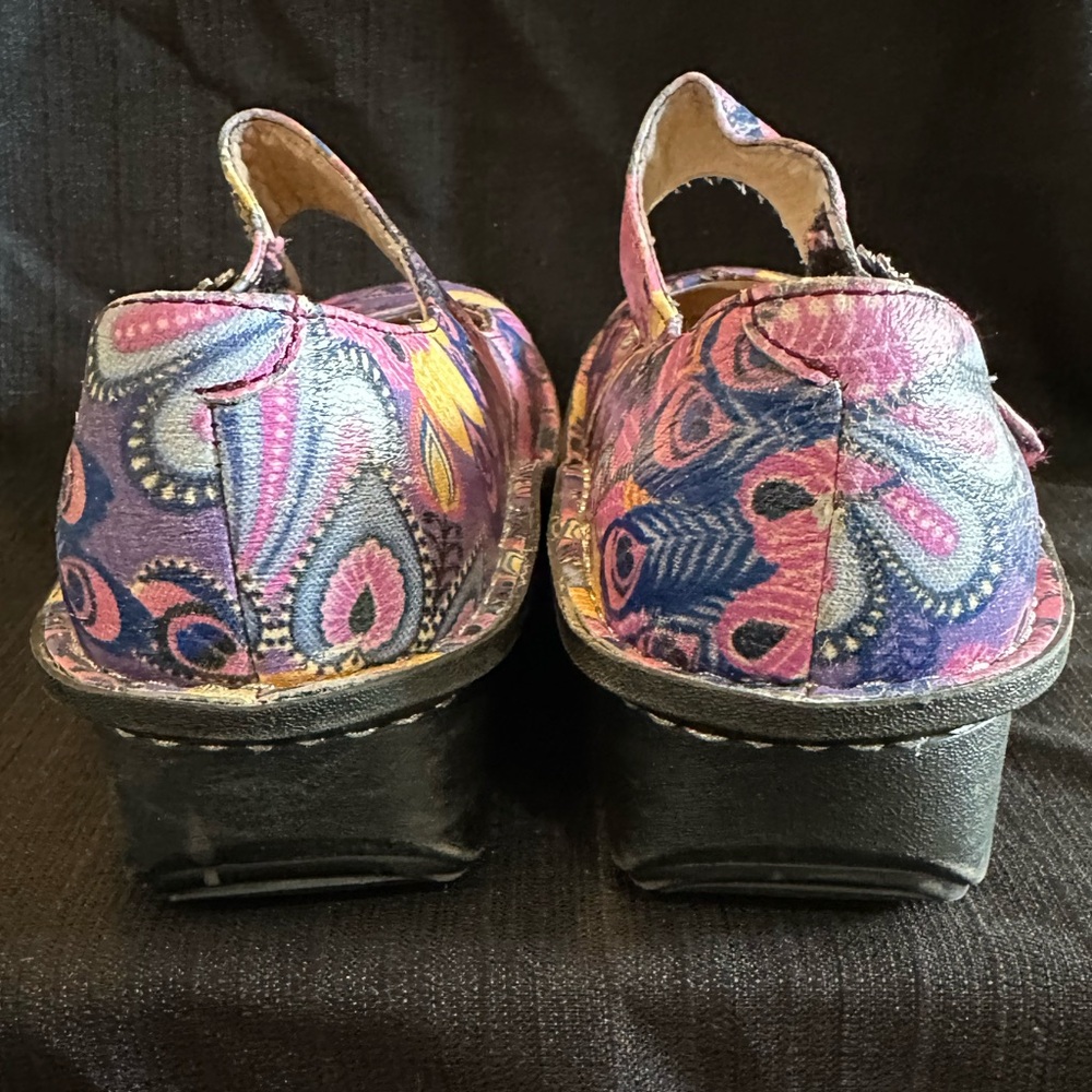 Algeria Paloma Peacock Colorful Mary Jane Shoes 37 us 7-7.5 - Picture 5 of 8